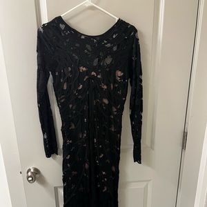 Maxi black lace dress. Size 8-10. Perfect for wedding guest.